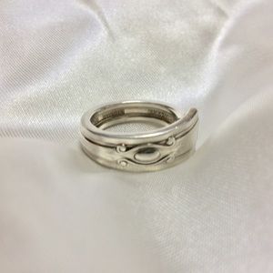 1900’s Silver Spoon Ring Antique Modern Size 8.5